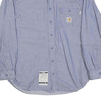 CARHARTT Mens Blue Cotton Blend Button-Down Long Sleeve Shirt M Casual Workwear