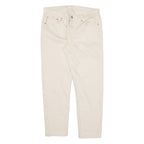 LEVI'S Womens Trousers Cream Regular Boyfriend W31 L25