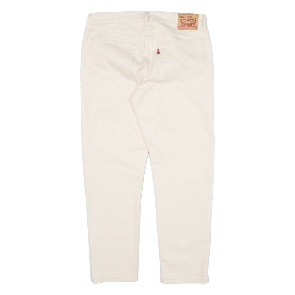LEVI'S Womens Trousers Cream Regular Boyfriend W31 L25