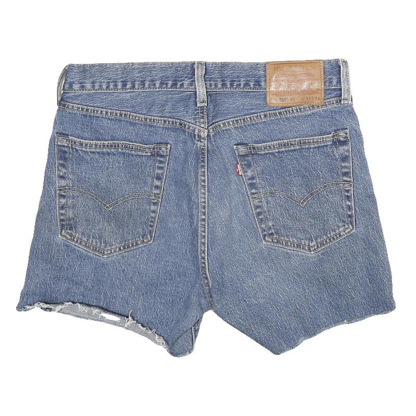 LEVI'S Womens Denim Blue Cut-Off Shorts M W31 Classic Fit Casual Casualwear