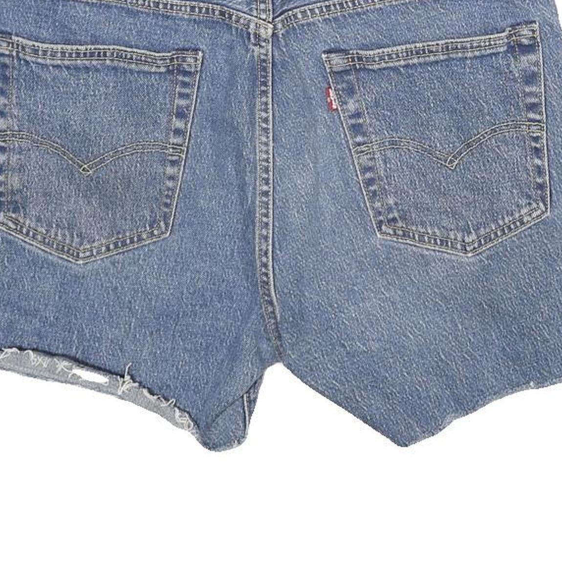 LEVI'S Womens Denim Blue Cut-Off Shorts M W31 Classic Fit Casual Casualwear