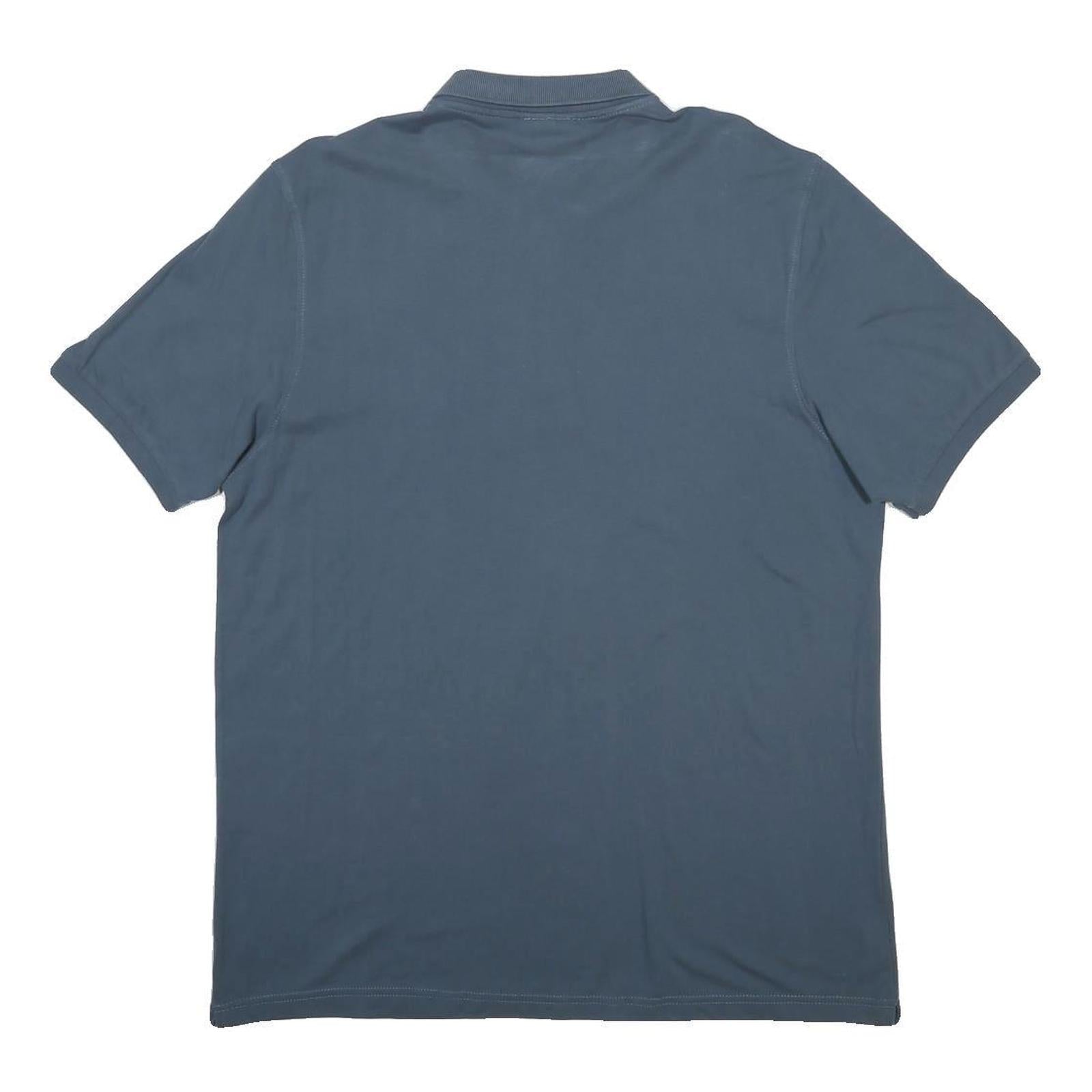 LACOSTE Mens Blue Cotton Blend Short Sleeve Plain 3XL Classic Polo Shirt Zip