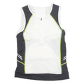 CRANE Cycling Womens Jersey White Sleeveless 1/4 Zip S