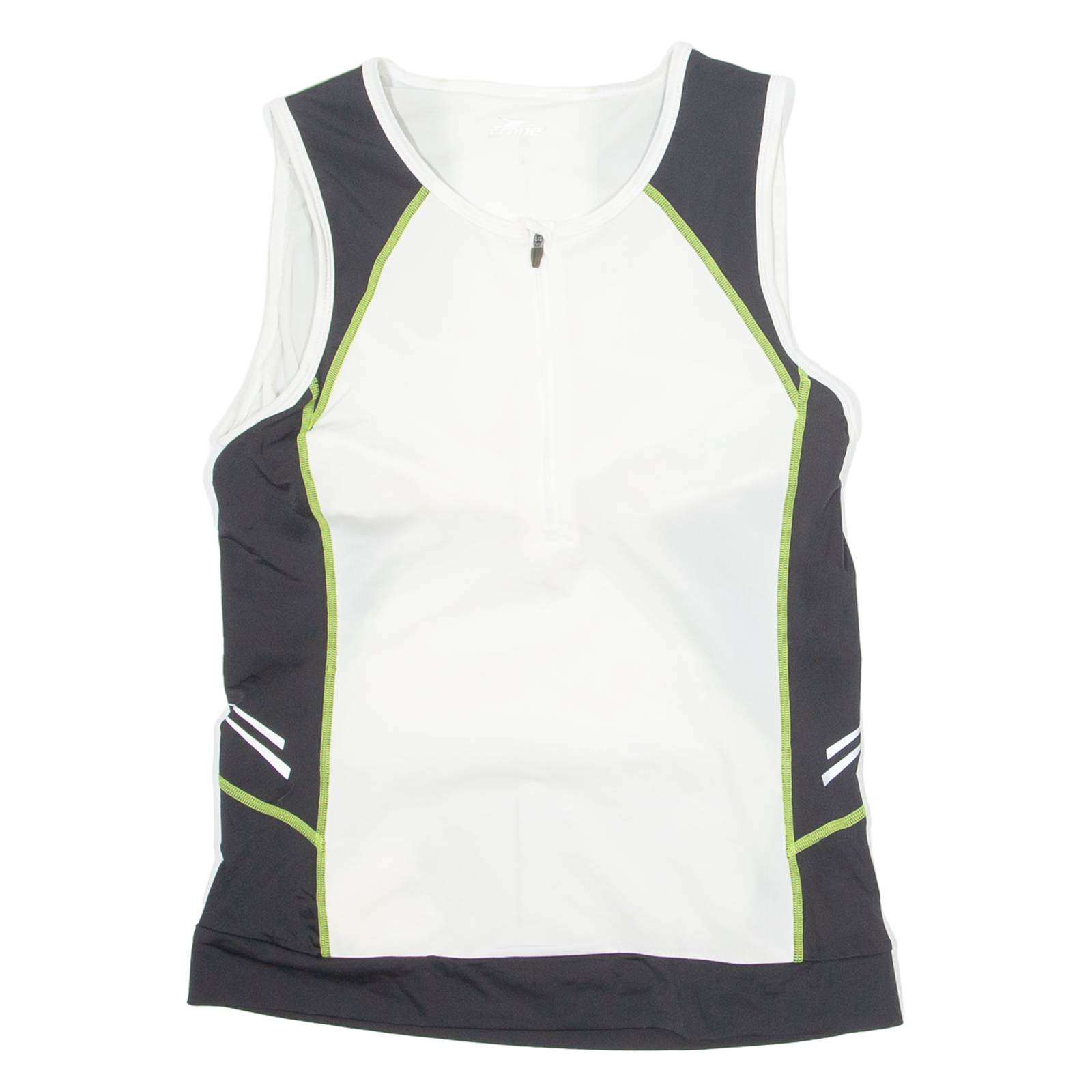 CRANE Cycling Womens Jersey White Sleeveless 1/4 Zip S