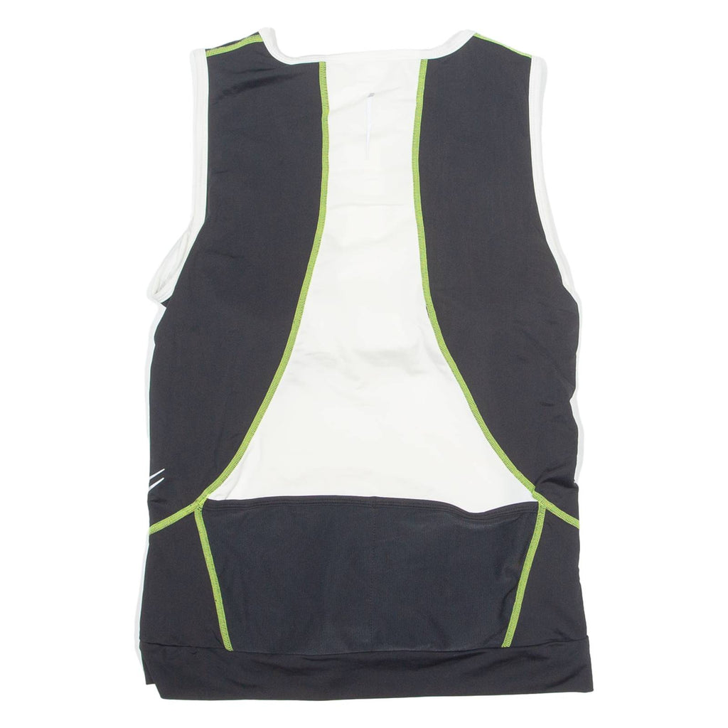 CRANE Cycling Womens Jersey White Sleeveless 1/4 Zip S