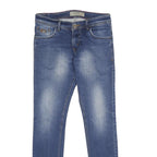 GUESS Womens Jeans Blue Regular Skinny Denim Medium W32 L32 Stylish Zip
