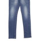 GUESS Womens Jeans Blue Regular Skinny Denim Medium W32 L32 Stylish Zip