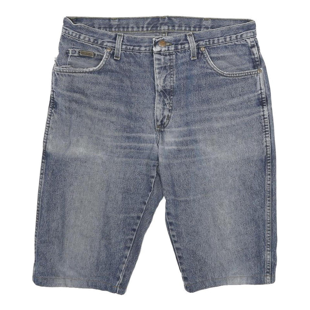 WRANGLER Mens Denim Blue Casual Shorts XL W34 Classic Cotton Blend Comfortable