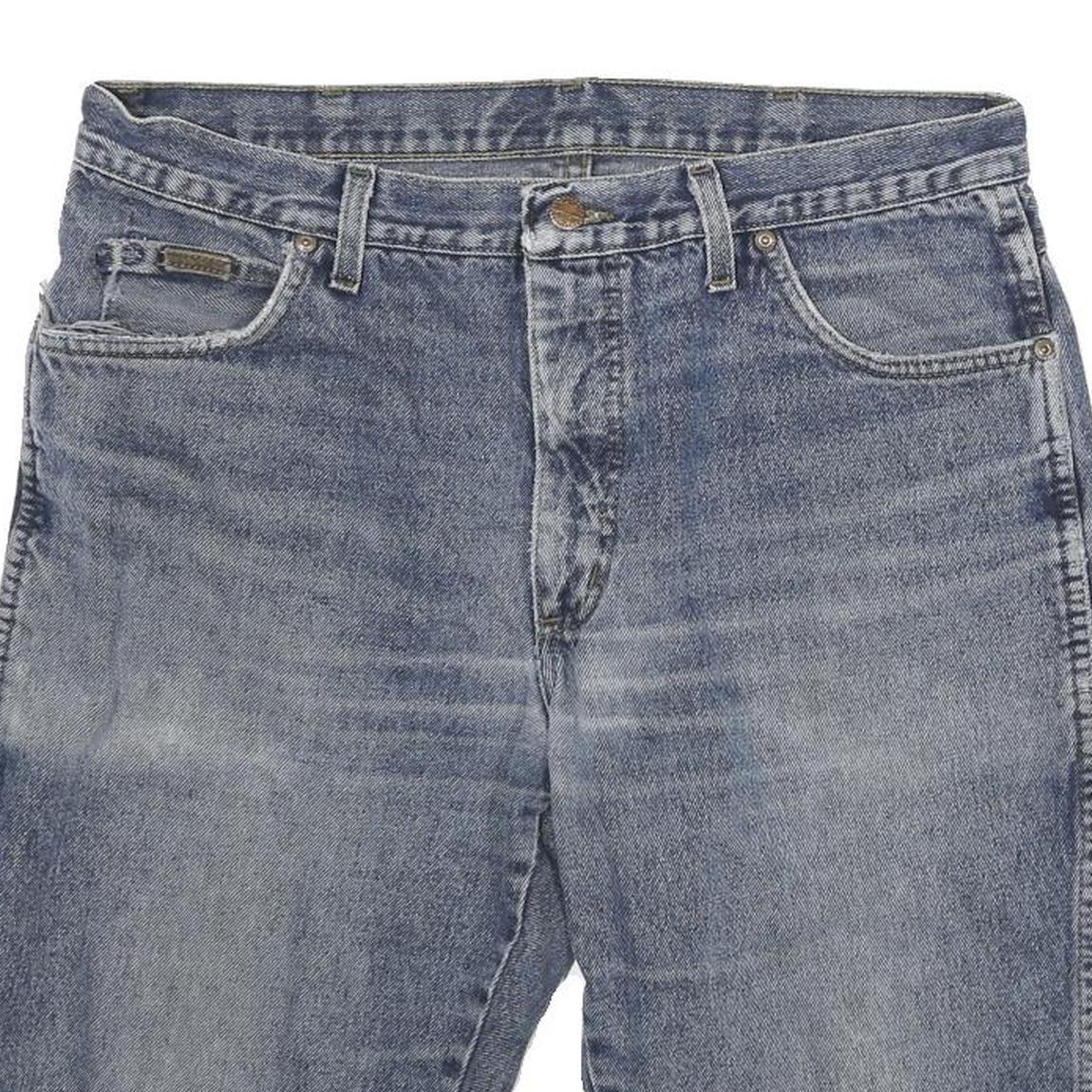 WRANGLER Mens Denim Blue Casual Shorts XL W34 Classic Cotton Blend Comfortable