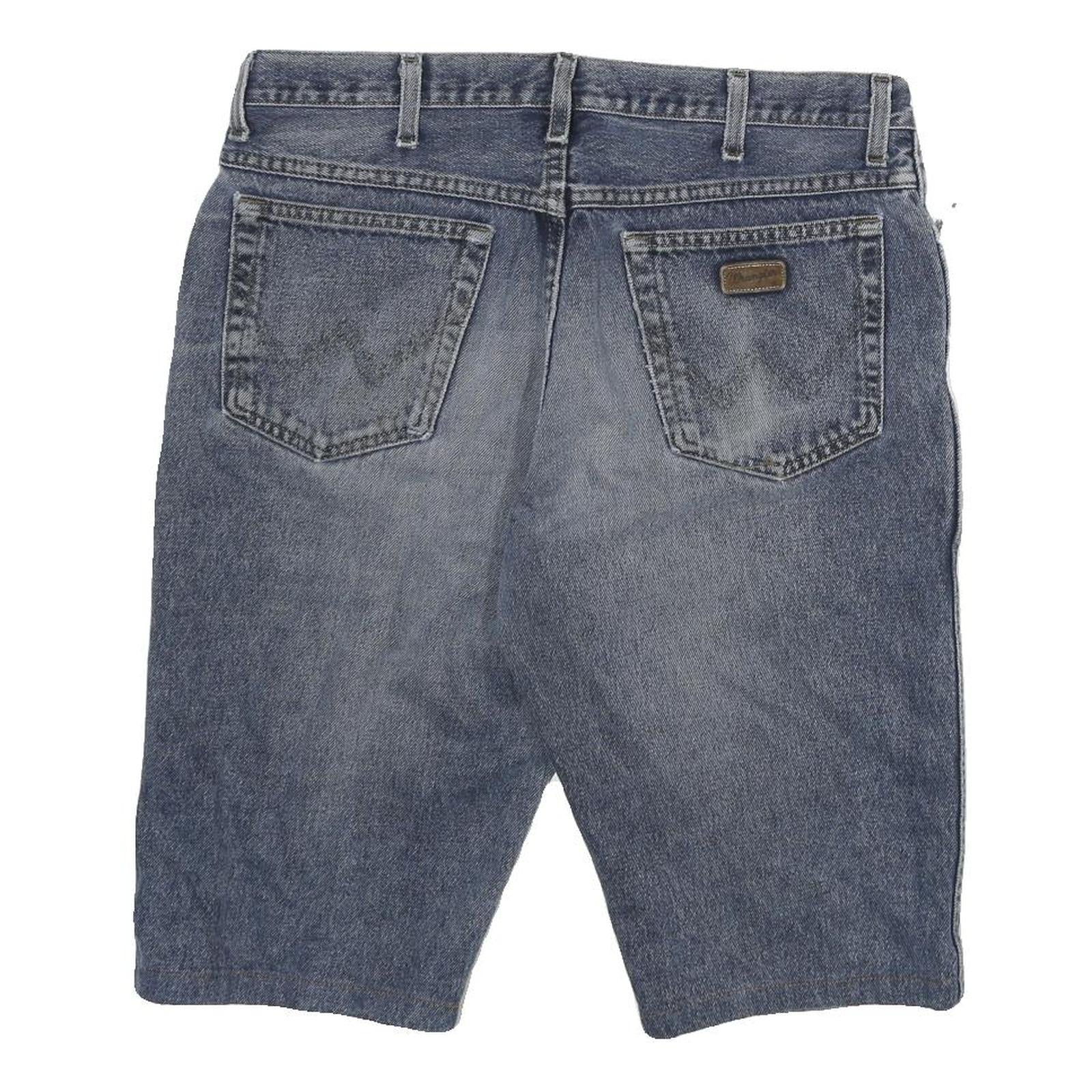 WRANGLER Mens Denim Blue Casual Shorts XL W34 Classic Cotton Blend Comfortable