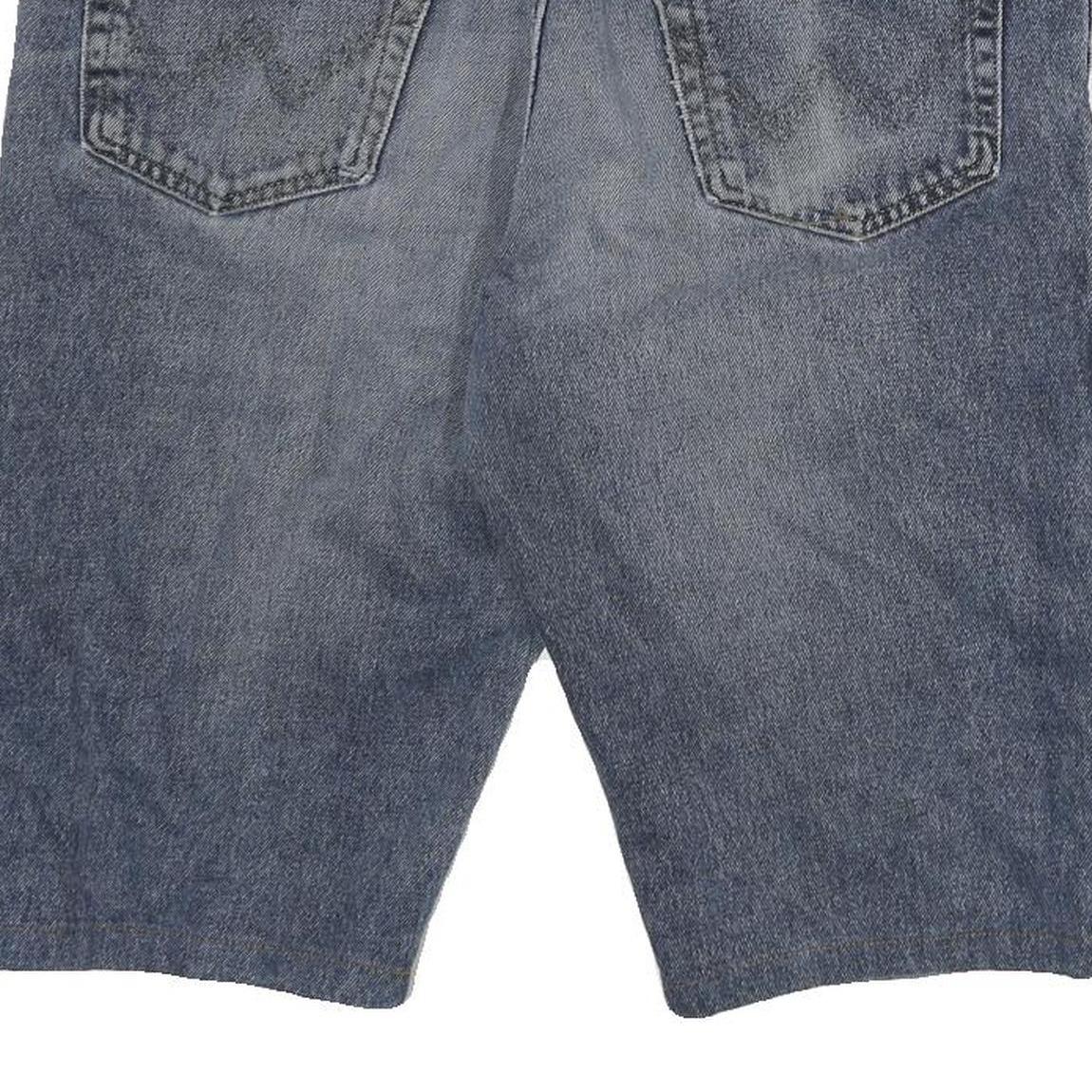 WRANGLER Mens Denim Blue Casual Shorts XL W34 Classic Cotton Blend Comfortable