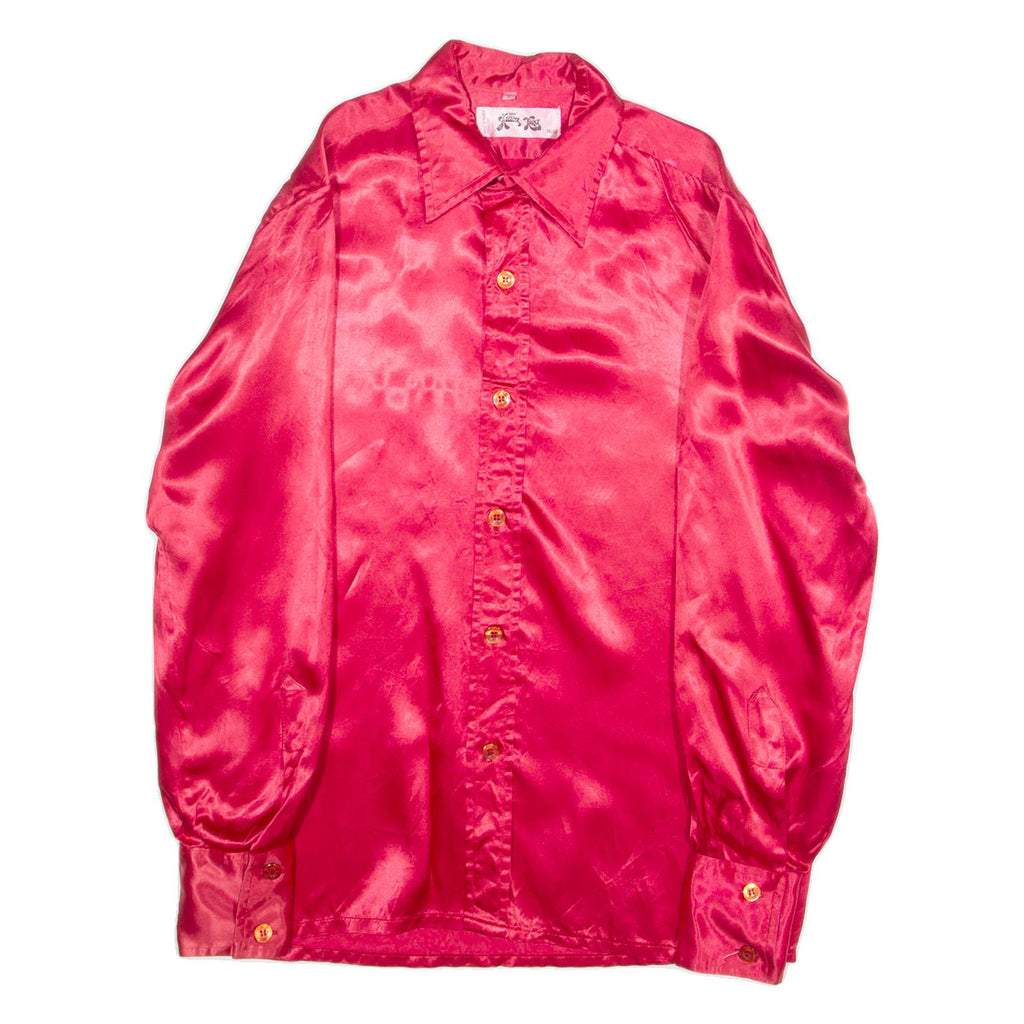 HARRY KIRG Womens Shirt Red Collared Long Sleeve L