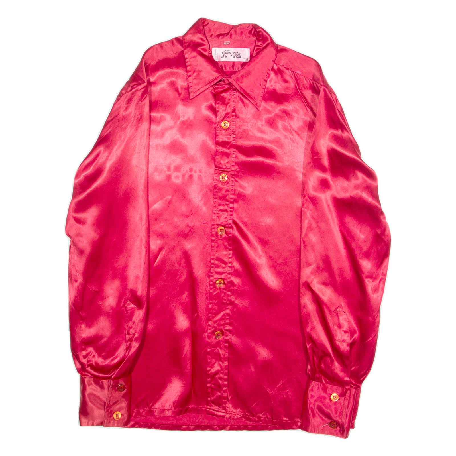 HARRY KIRG Womens Shirt Red Collared Long Sleeve L