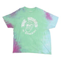 THE ROLLING STONE Mens Green & Pink Tie Dye Graphic T-Shirt L Short Sleeve Crew