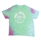 THE ROLLING STONE Mens Green & Pink Tie Dye Graphic T-Shirt L Short Sleeve Crew