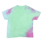THE ROLLING STONE Mens Green & Pink Tie Dye Graphic T-Shirt L Short Sleeve Crew