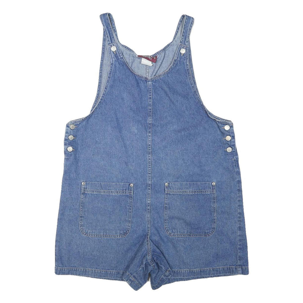 DENIM AND CO Womens Blue Denim Dungarees Regular Fit Cotton Blend L W42 L4