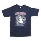 VALERO Mens Navy Santo Domingo Graphic T-Shirt L Short Sleeve Crew Neck