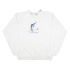 HANES Mens Grey Florida Graphic Crew Neck M Sweatshirt Fishing Design