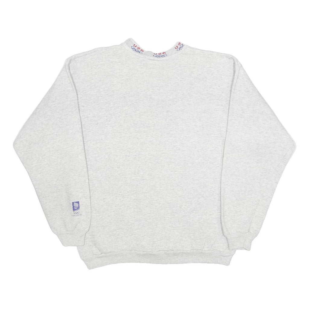 HANES Mens Grey Florida Graphic Crew Neck M Sweatshirt Fishing Design