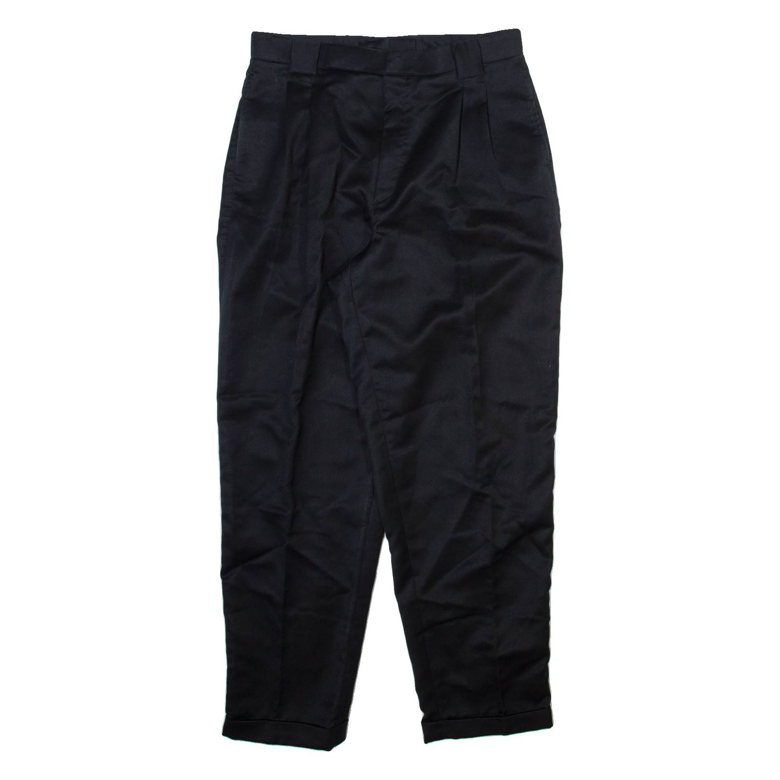 Mens Trousers Black Relaxed Tapered W30 L28