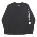CARHARTT Womens Black Long Sleeve Crew Neck T-Shirt XL Printed Logo Sleeve