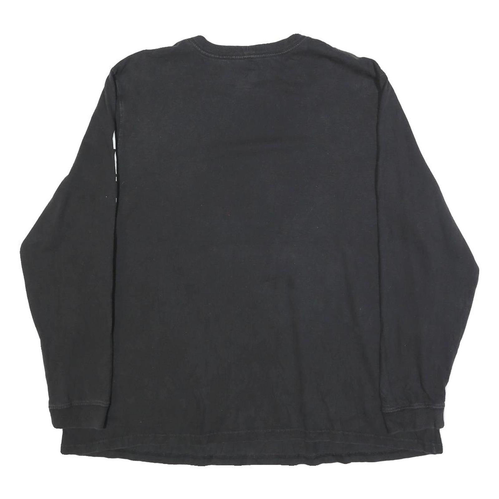 CARHARTT Womens Black Long Sleeve Crew Neck T-Shirt XL Printed Logo Sleeve