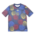 ADIDAS Boys Blue Graphic T-Shirt 15Y Short Sleeve Crew Neck Sports