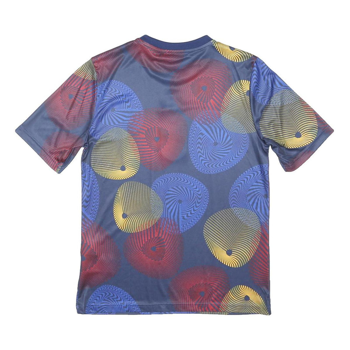 ADIDAS Boys Blue Graphic T-Shirt 15Y Short Sleeve Crew Neck Sports
