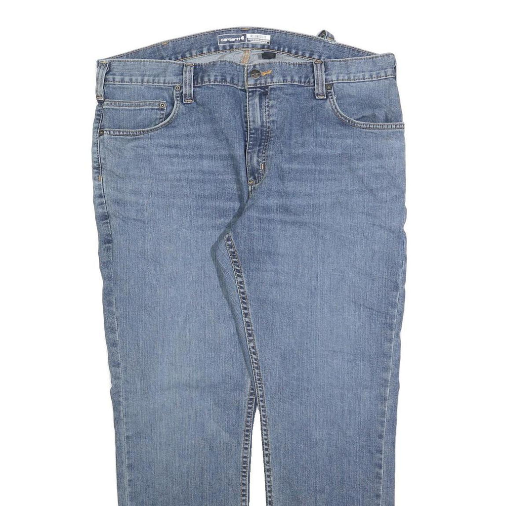 CARHARTT Mens Relaxed Light Blue Denim Jeans W38 L30 Zip Closure Pockets