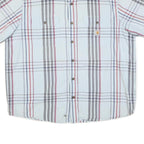 CARHARTT Mens White & Grey Check Shirt XL Casual Cotton Blend Button Down Short