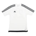 ADIDAS Mens White & Black Football T-Shirt S Short Sleeve Crew Neck Sports