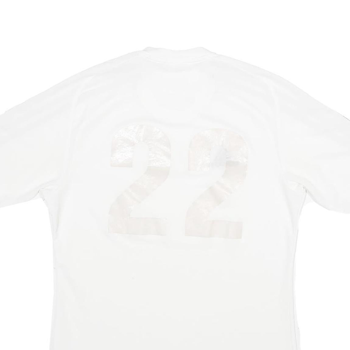 ADIDAS Mens White & Black Football T-Shirt S Short Sleeve Crew Neck Sports