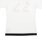 ADIDAS Mens White & Black Football T-Shirt S Short Sleeve Crew Neck Sports