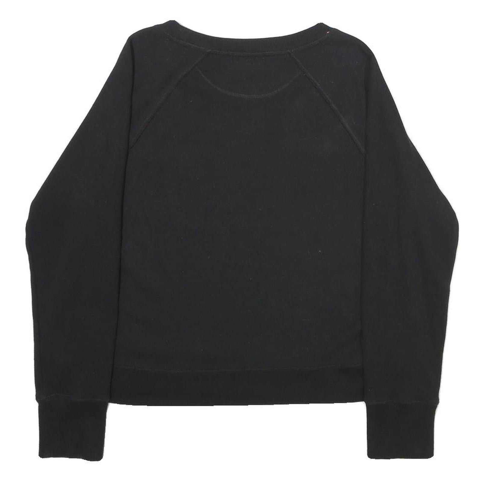 CALVIN KLEIN PERFORMANCE Womens Black Cotton Blend Crew Neck Sweatshirt S