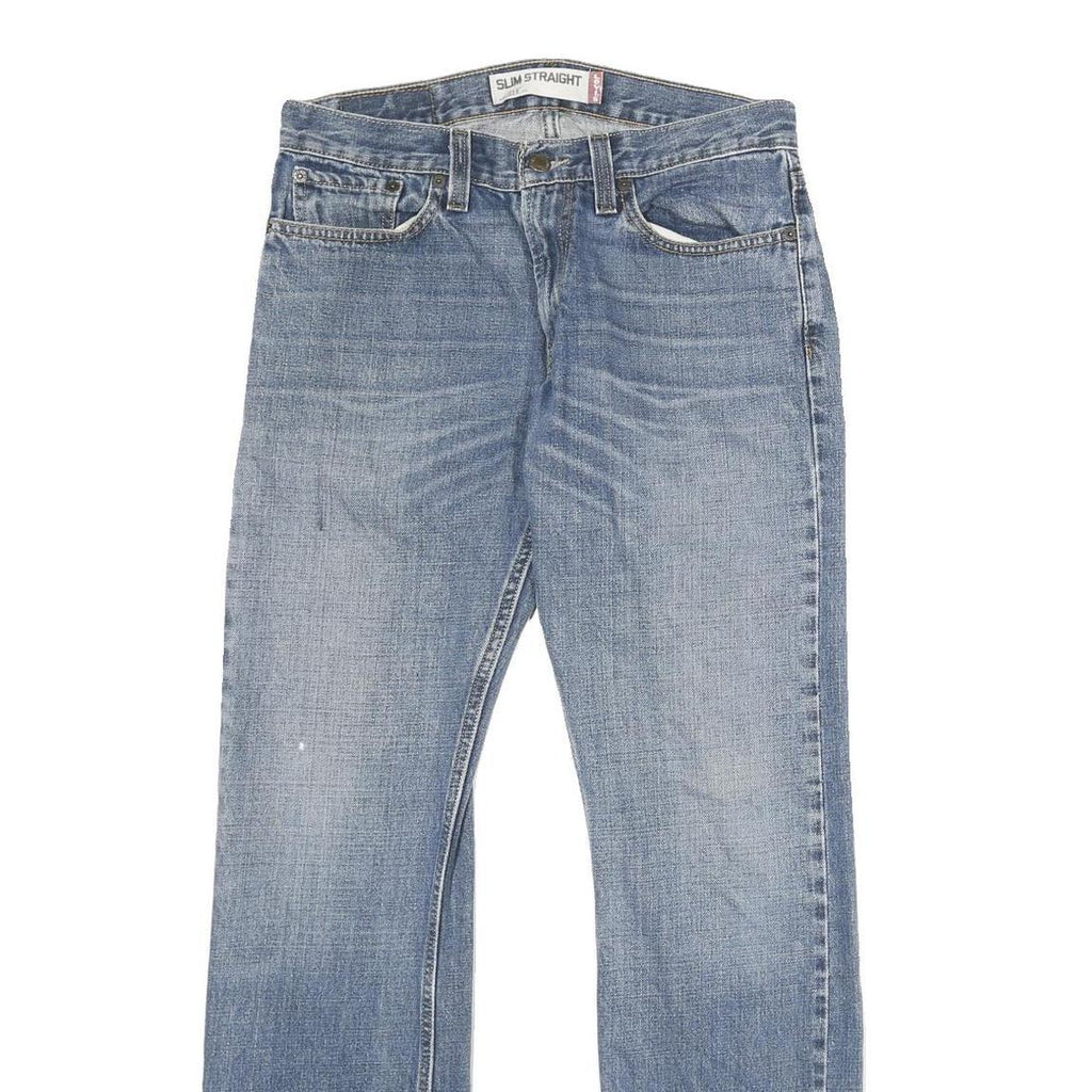 LEVI'S 514 Mens Slim Jeans Blue Denim Light W31 L32 Straight Cotton Zip