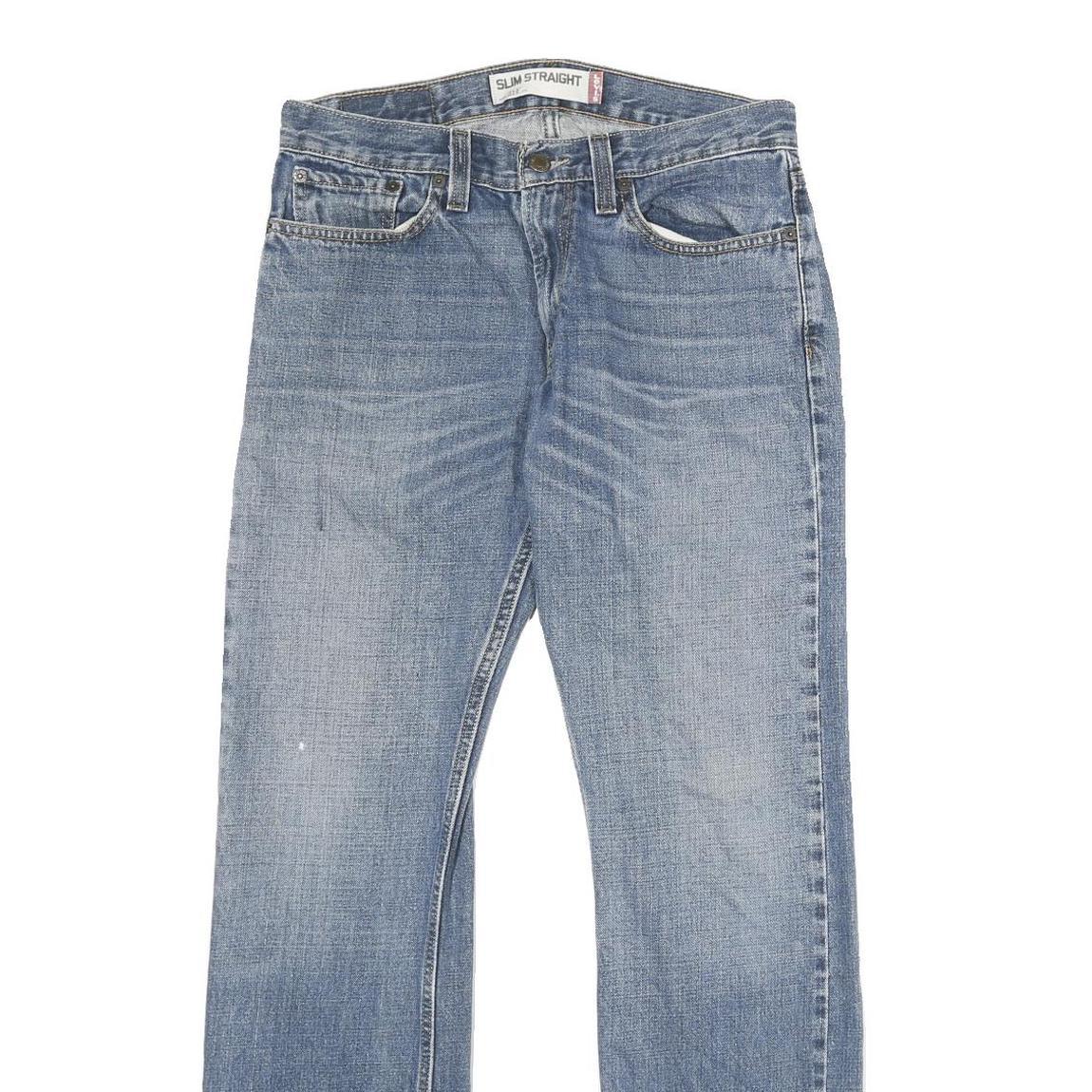 LEVI'S 514 Mens Slim Jeans Blue Denim Light W31 L32 Straight Cotton Zip