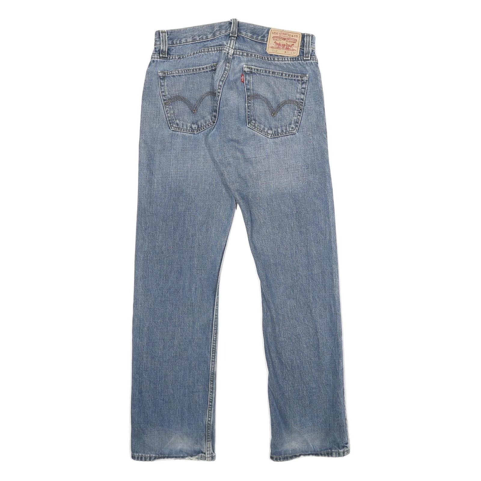 LEVI'S 514 Mens Slim Jeans Blue Denim Light W31 L32 Straight Cotton Zip