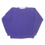 MORNING SUN Floral Womens Sweatshirt Purple Collared S