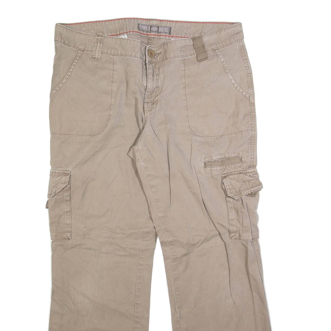 DICKIES Cargo Womens Trousers Grey Relaxed Straight W34 L30