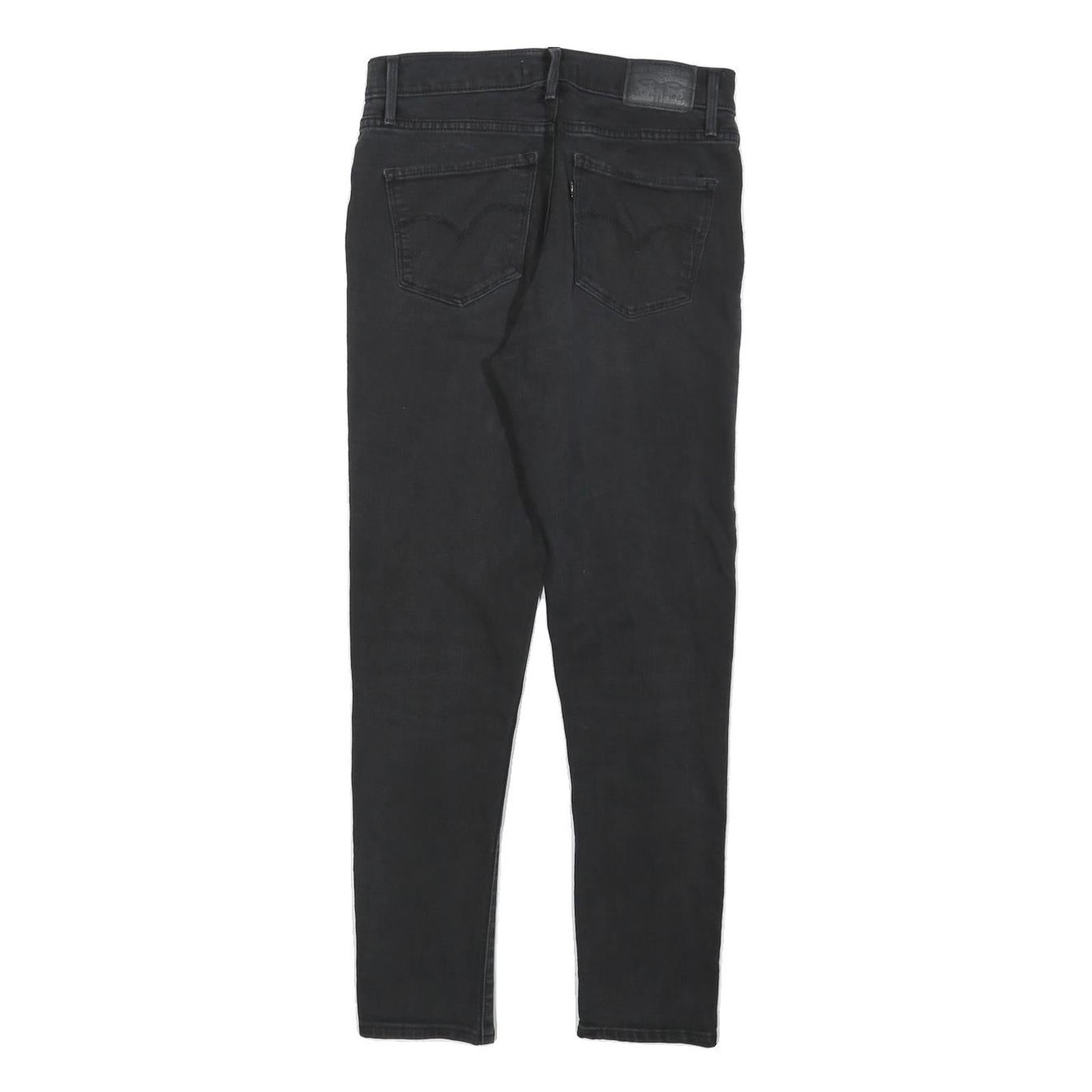LEVI'S 311 Womens Jeans Black Slim Skinny Denim W26 L27 Zip Cotton Blend