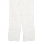 DICKIES Mens White Regular Fit Straight Denim Jeans W32 L29 Cotton Blend Zip