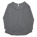 LULA ROE Womens Grey Striped Plain Crew Neck Basic Knit 2XL Jumper Casual Soft