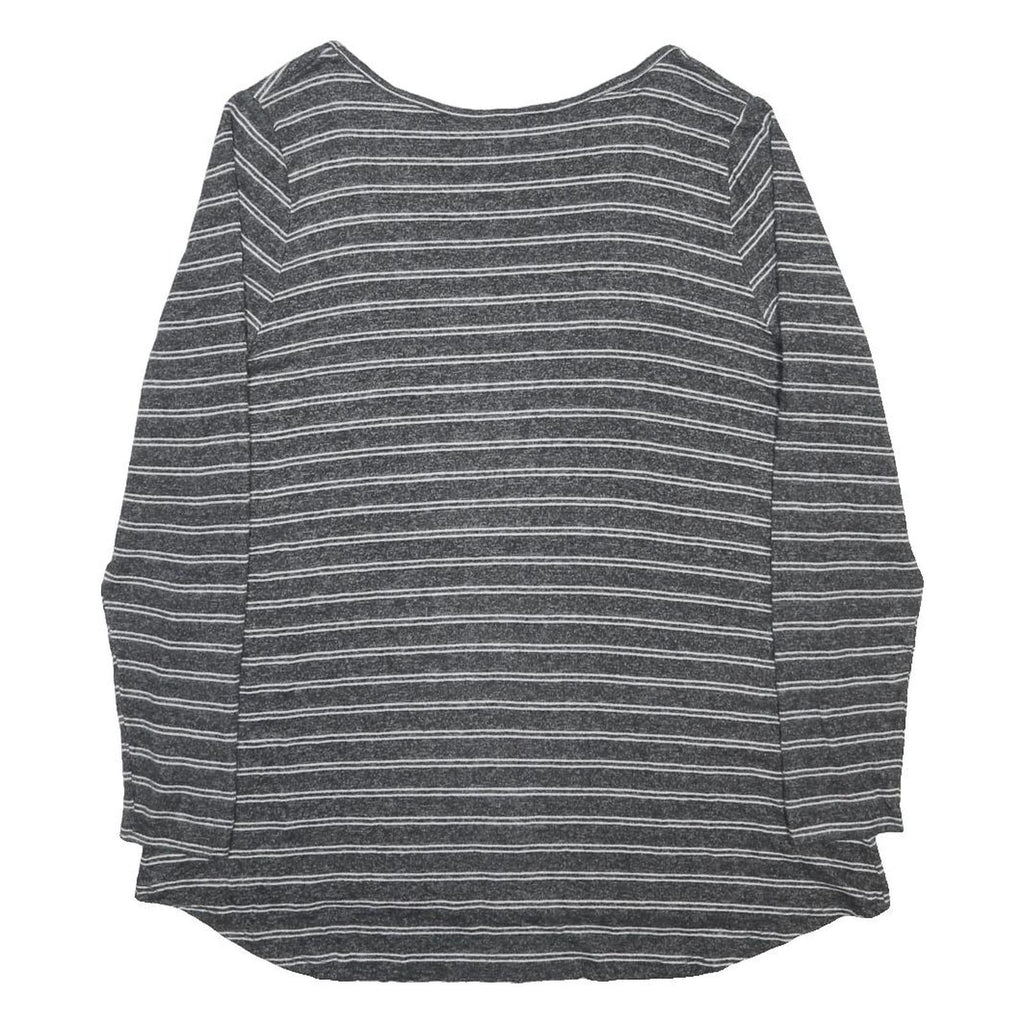 LULA ROE Womens Grey Striped Plain Crew Neck Basic Knit 2XL Jumper Casual Soft