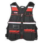 LTI Mens Black & Red Workwear Utility Zip Jacket S Polyester Blend Pockets