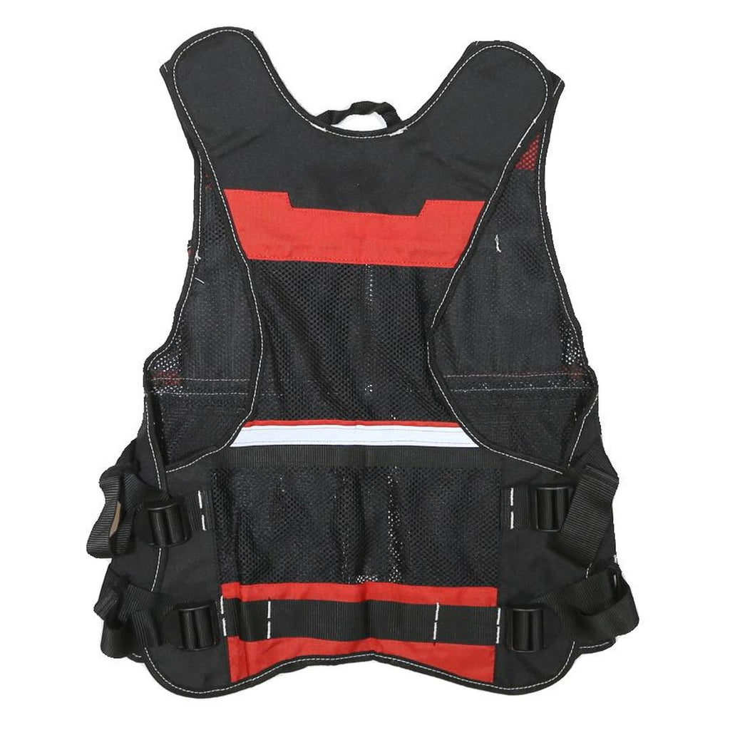 LTI Mens Black & Red Workwear Utility Zip Jacket S Polyester Blend Pockets