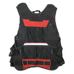 LTI Mens Black & Red Workwear Utility Zip Jacket S Polyester Blend Pockets