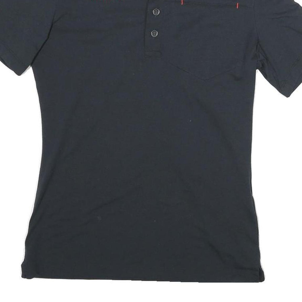 MAMMUT Womens Black Short Sleeve Polo Shirt S Cotton Blend Casual Lightweight