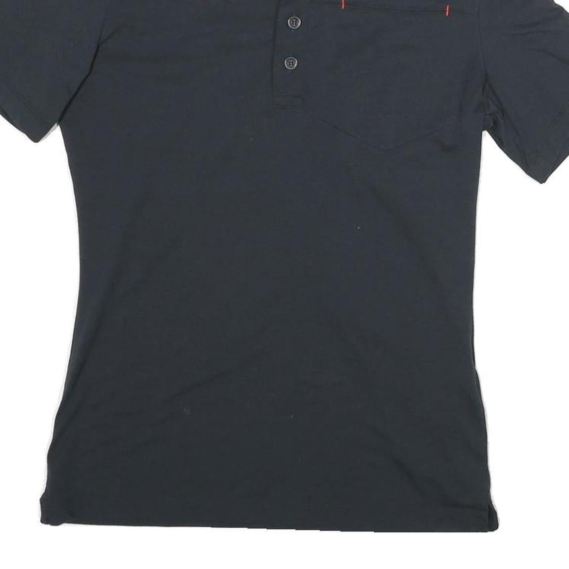 MAMMUT Womens Black Short Sleeve Polo Shirt S Cotton Blend Casual Lightweight