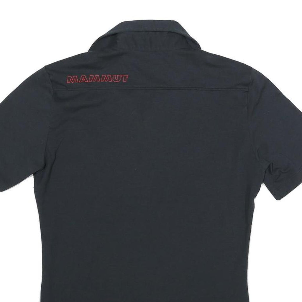 MAMMUT Womens Black Short Sleeve Polo Shirt S Cotton Blend Casual Lightweight